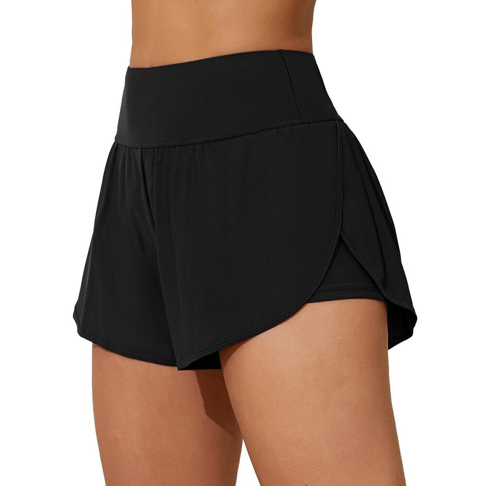 Women Beach Shorts Swim Shorts High Waisted Swim Bottom Bikini Short